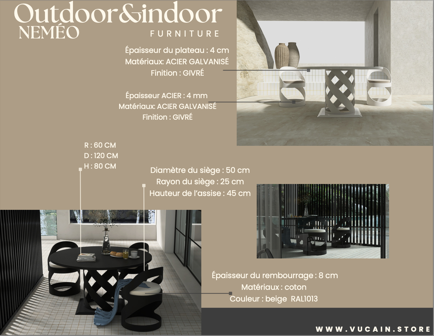 Collection Nomeo - Design minimaliste en acier